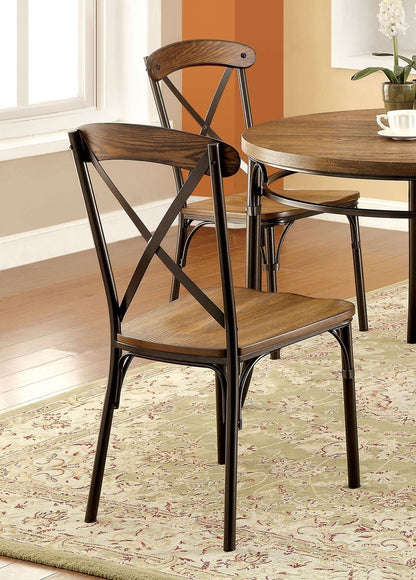 Celestia Dining Chairs Metal Frame (Set of 2) - Natural