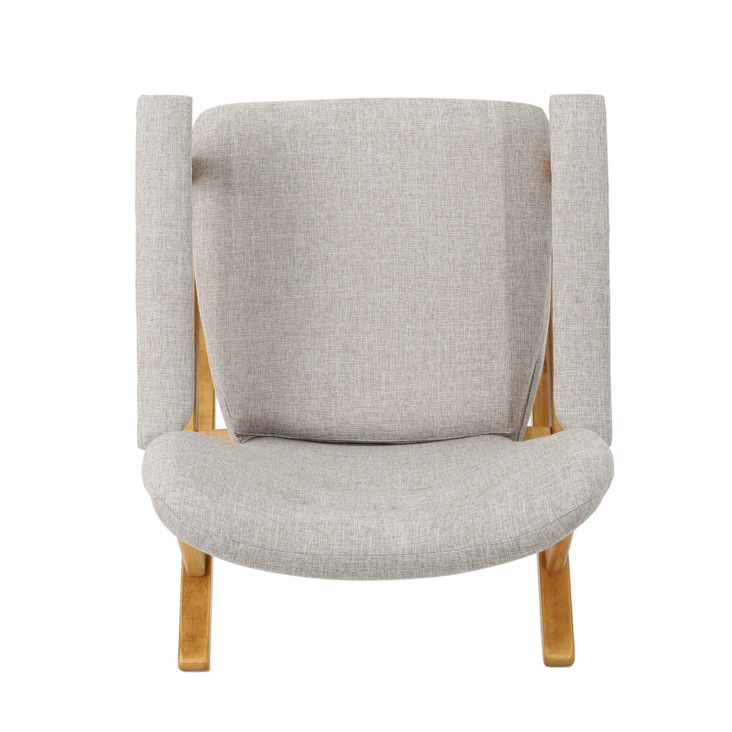 Indo Mid-Century Fabric Rocking Chair - Wheat