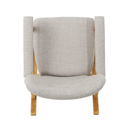 Indo Mid-Century Fabric Rocking Chair - Wheat