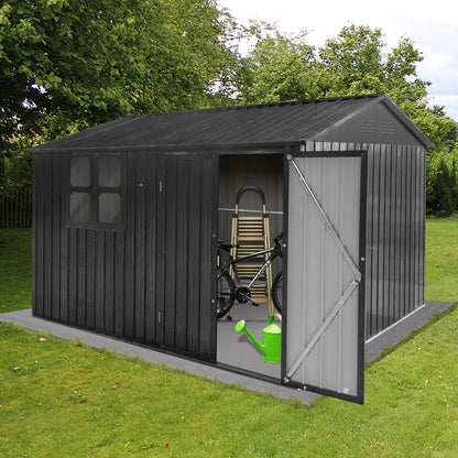 Austin 10 X 8 ft Metal Garden Sheds Outdoor Storage with Window