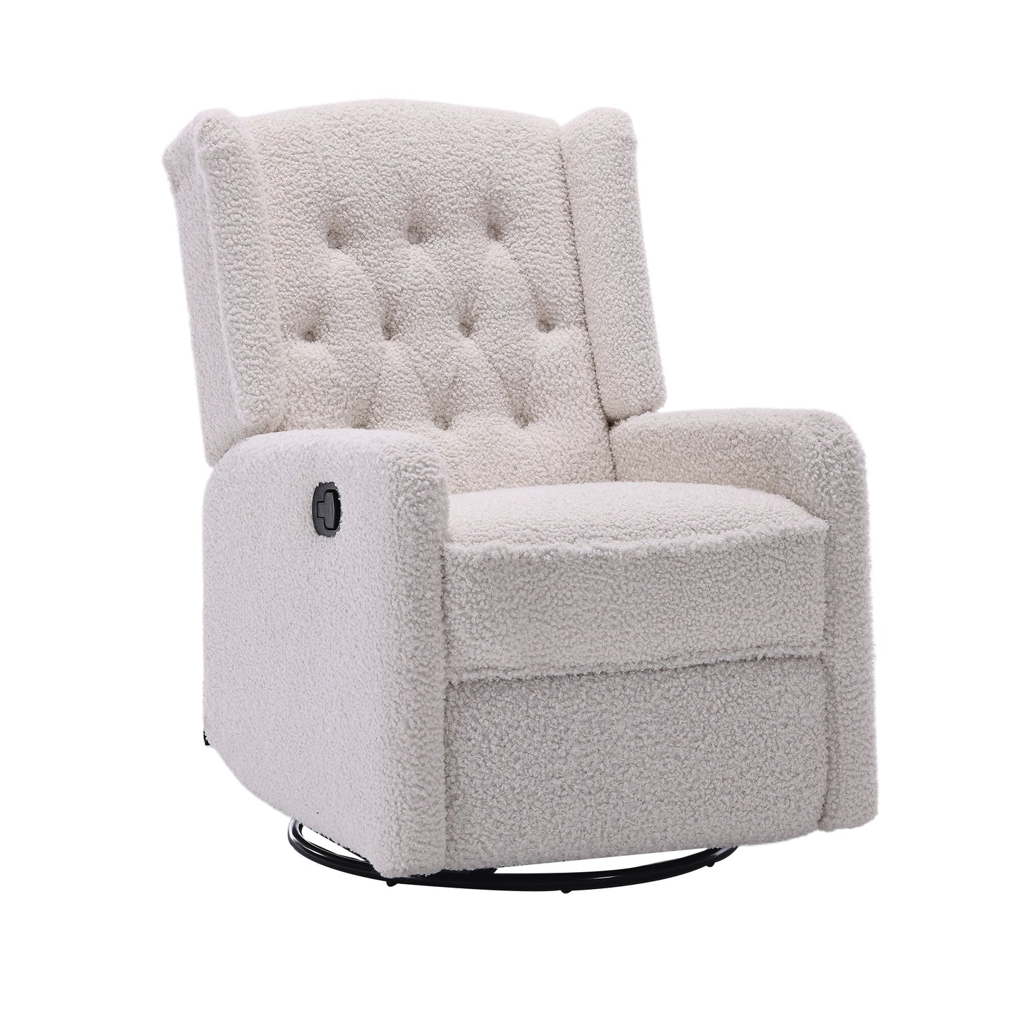 Davina Swivel Rocking Recliner Chair - White