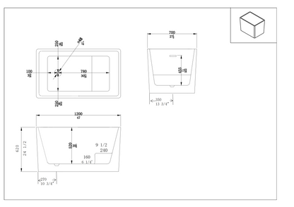 Zess  67" Solid Surface Freestanding  Bathtub  - White