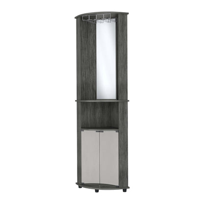 Jared 3-Tier Shelf Bar Cabinet - Gray