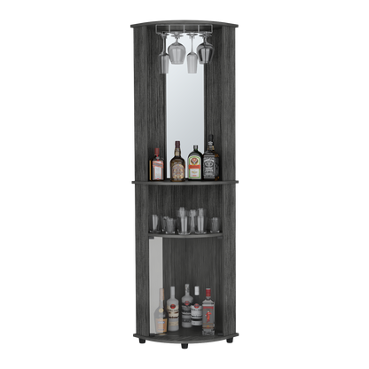 Rialto Corner Bar Cabinet - Smokey Oak