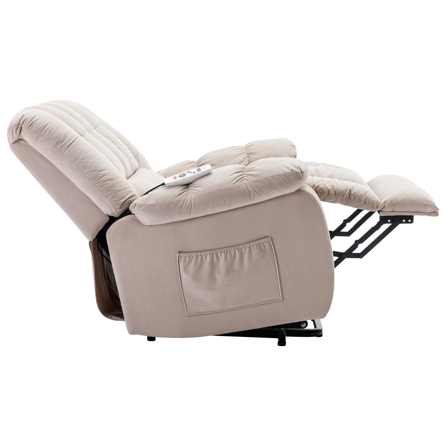 Parsons Power Recliner with Massage Function - Beige