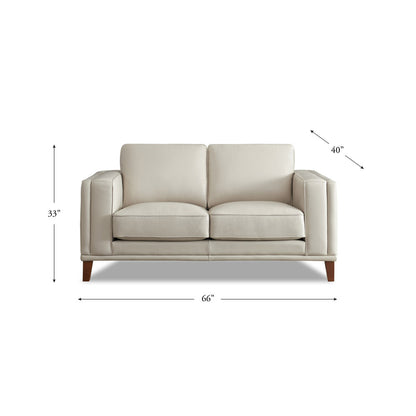 Lyon Leather Loveseat