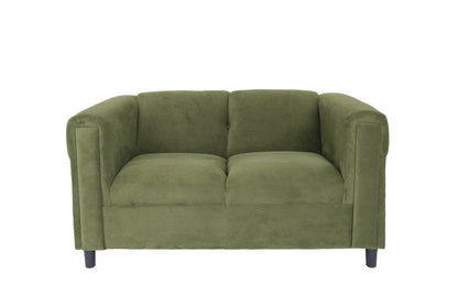 Trinity Suede Loveseat Sofa - Green