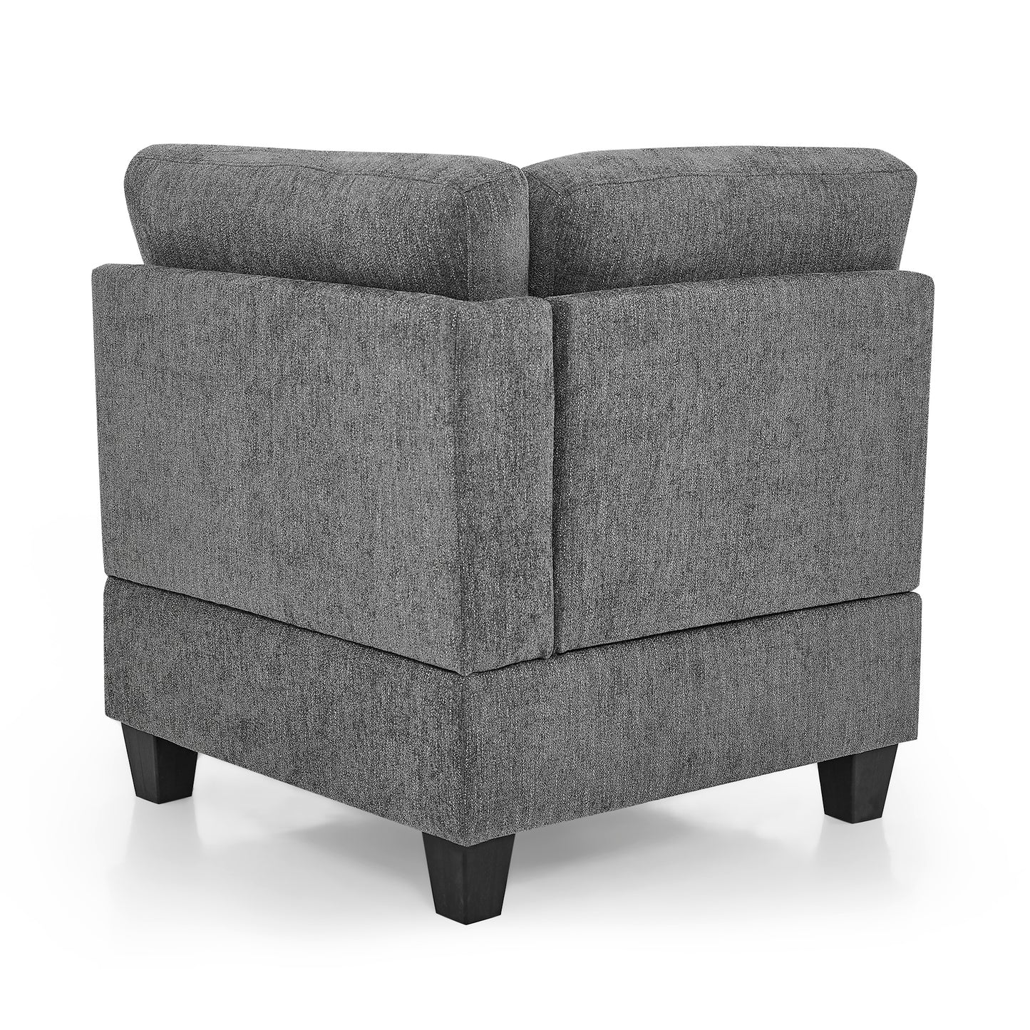 Molly Modular Sectional Sofa Three Single Chair ,Two Corner and Two Ottoman - Grey