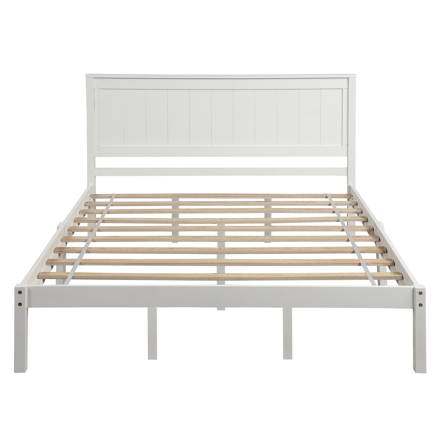 Rhoda Queen Size Platform Bed Frame - White