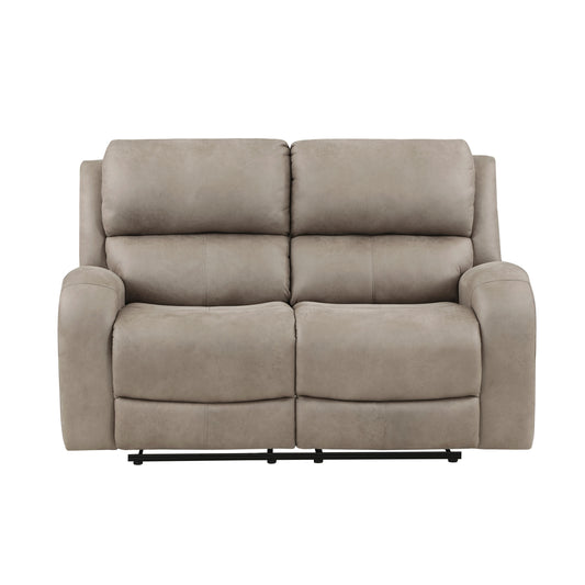 Hart Double Reclining Microfiber Loveseat - Brown