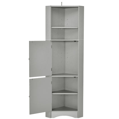 Skyward Bathroom Corner Cabinet - Gray