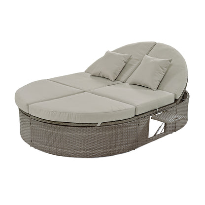 Burley Outdoor Sun Bed Patio 2-Person Daybed - Gray