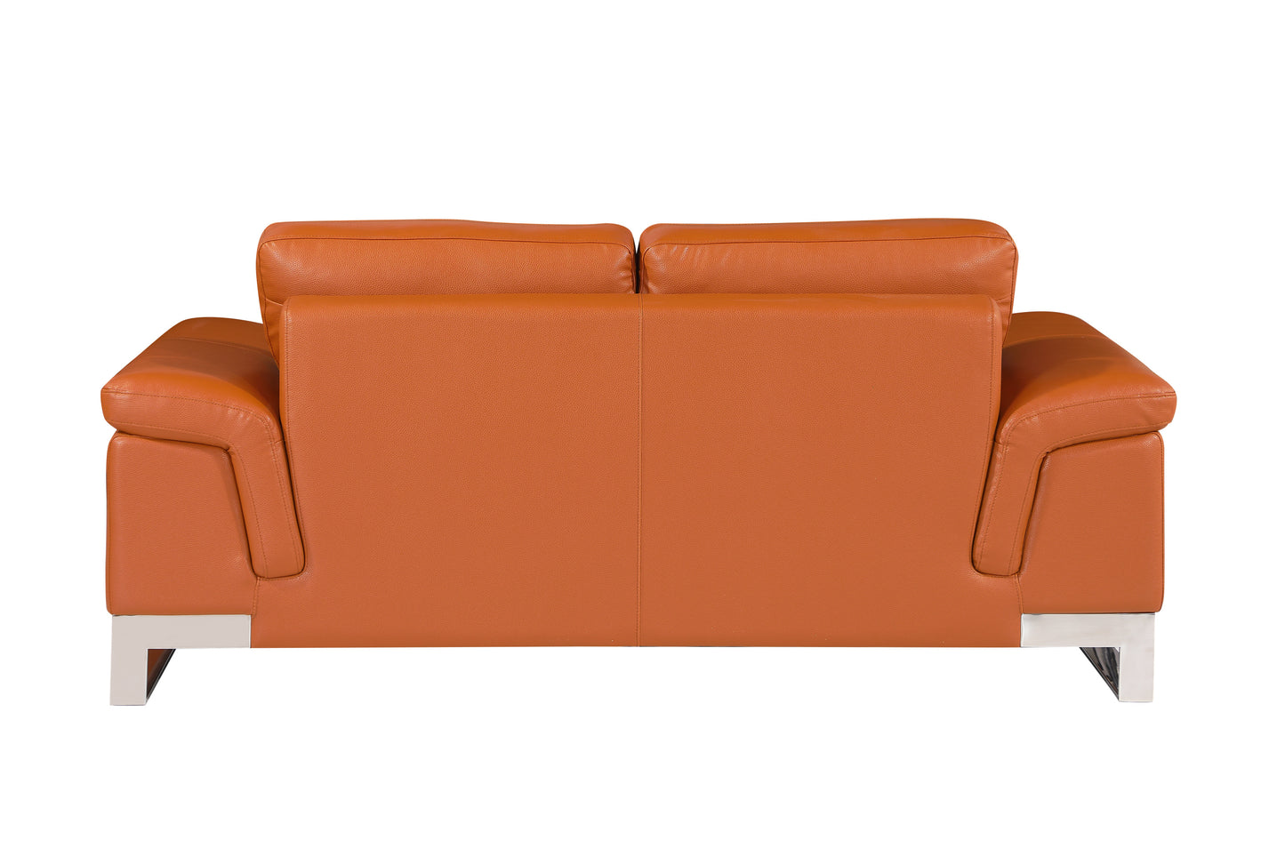 Jessi Top Grain Italian Leather Loveseat - Camel