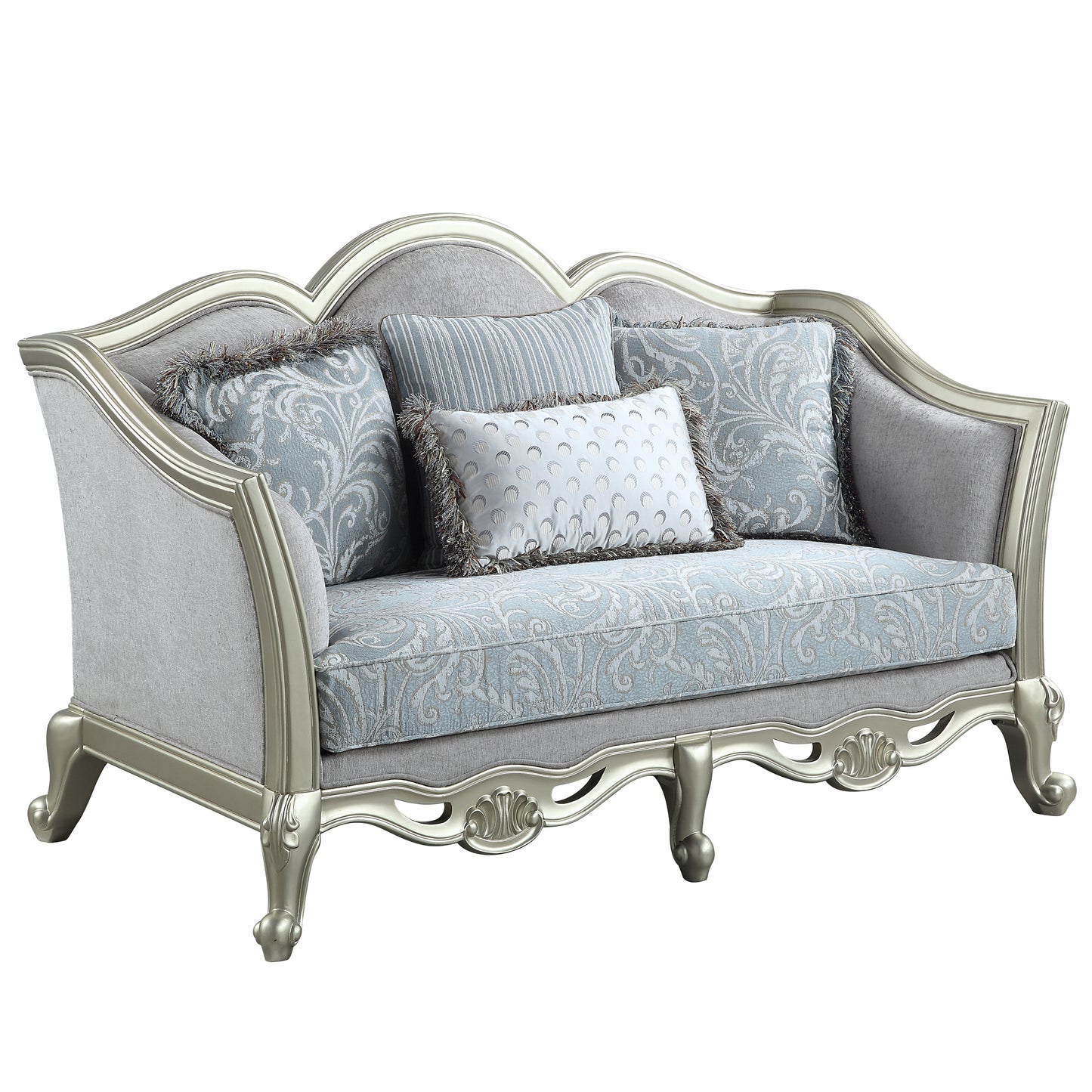 Qunsia Loveseat with 4 Pillows