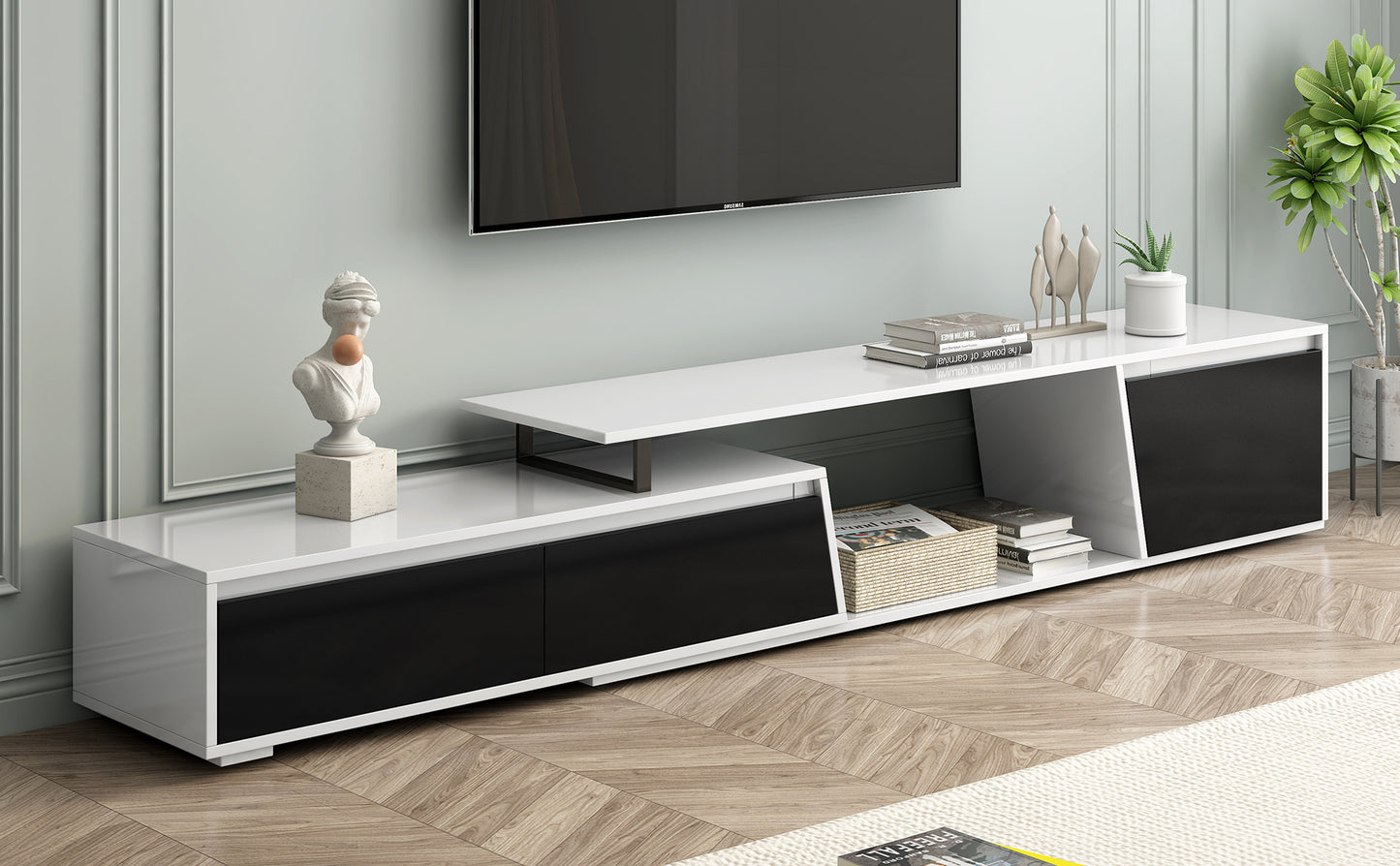 Taylor Extendable TV Stand - White