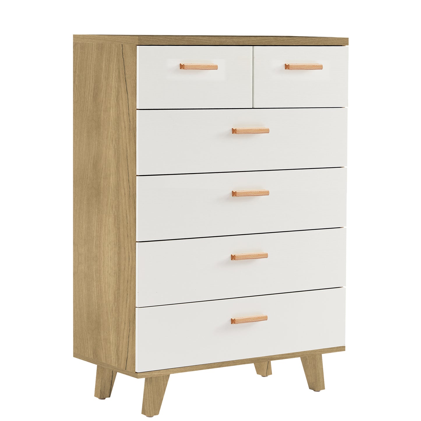 Olson II Drawer Dresser Cabinet - White Oak