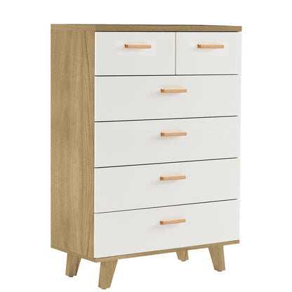 Olson II Drawer Dresser Cabinet - White Oak