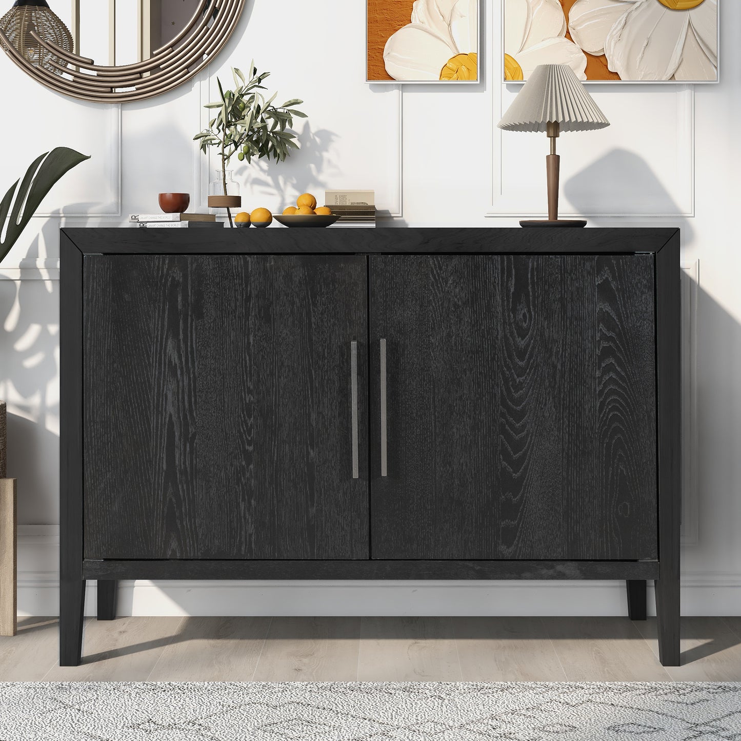 Otto Sideboard Accent Cabinet - Black