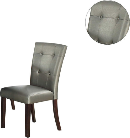 Evans Tufted Dining Chairs (Set of 2) - Silver