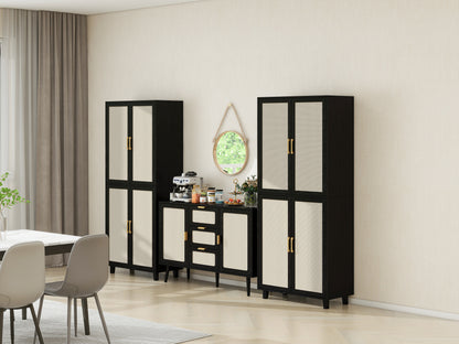 Acuna 4 Door Storage Cabinet - Black