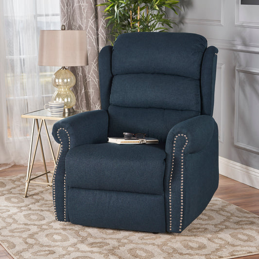 Benton Power Recliner Chair - Navy Blue