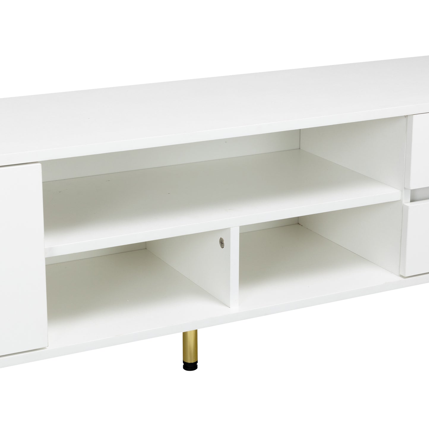 Chicada TV stand with LED remote control lights - White