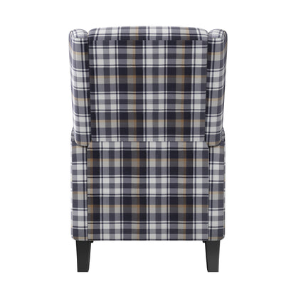 The Savannah Recliner Chair - Gray Plaid