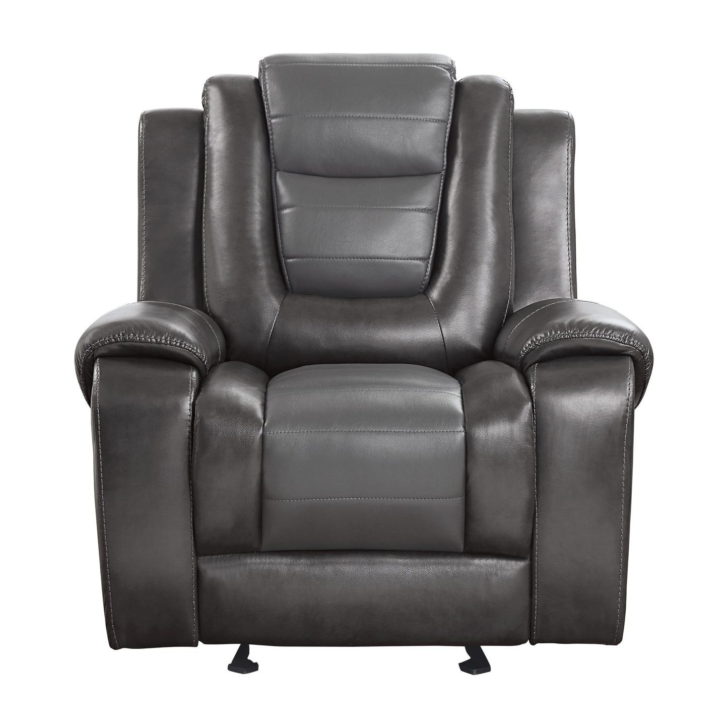 Avalos Luxury  Two-Tone Chair Glider Reclining - Gray