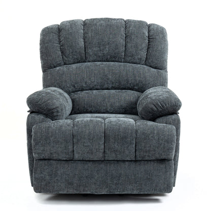 Mia Heat Massage Chenille Power Lift Recliner Chair - Blue-Gray