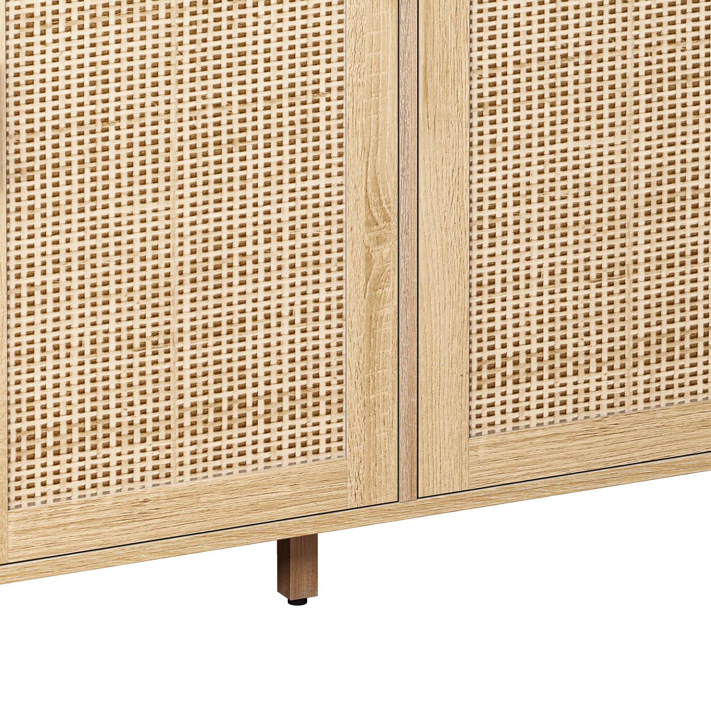 Tero 4 Door Rattan Cabinet - Natural