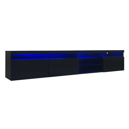 Ritz TV Stand with LED Color Changing Lights - Black