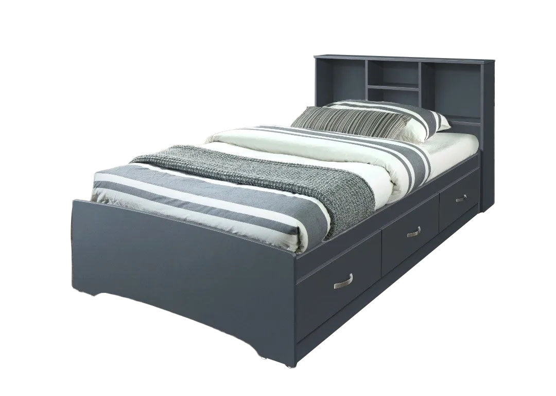 Go Green Woods Twin Size Platform Captain Bed