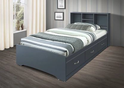 Go Green Woods Full Size Platform Captain Bed