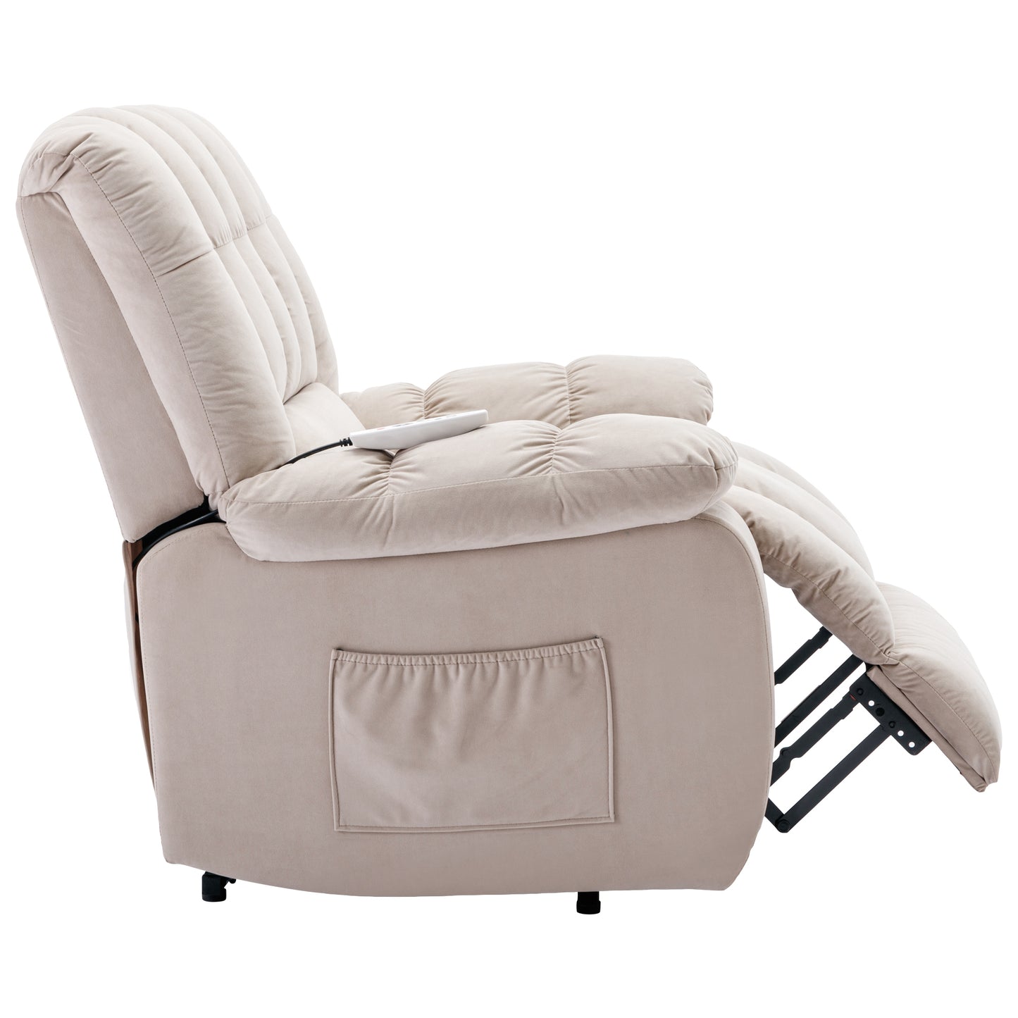 Parsons Power Recliner with Massage Function - Beige