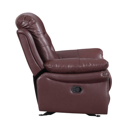 Rowan Reclining Console Loveseat - Burgundy