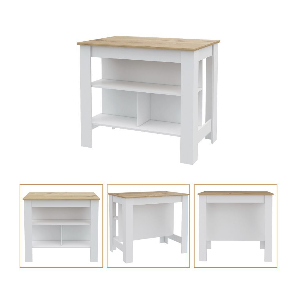 Rockaway Kitchen Island - White