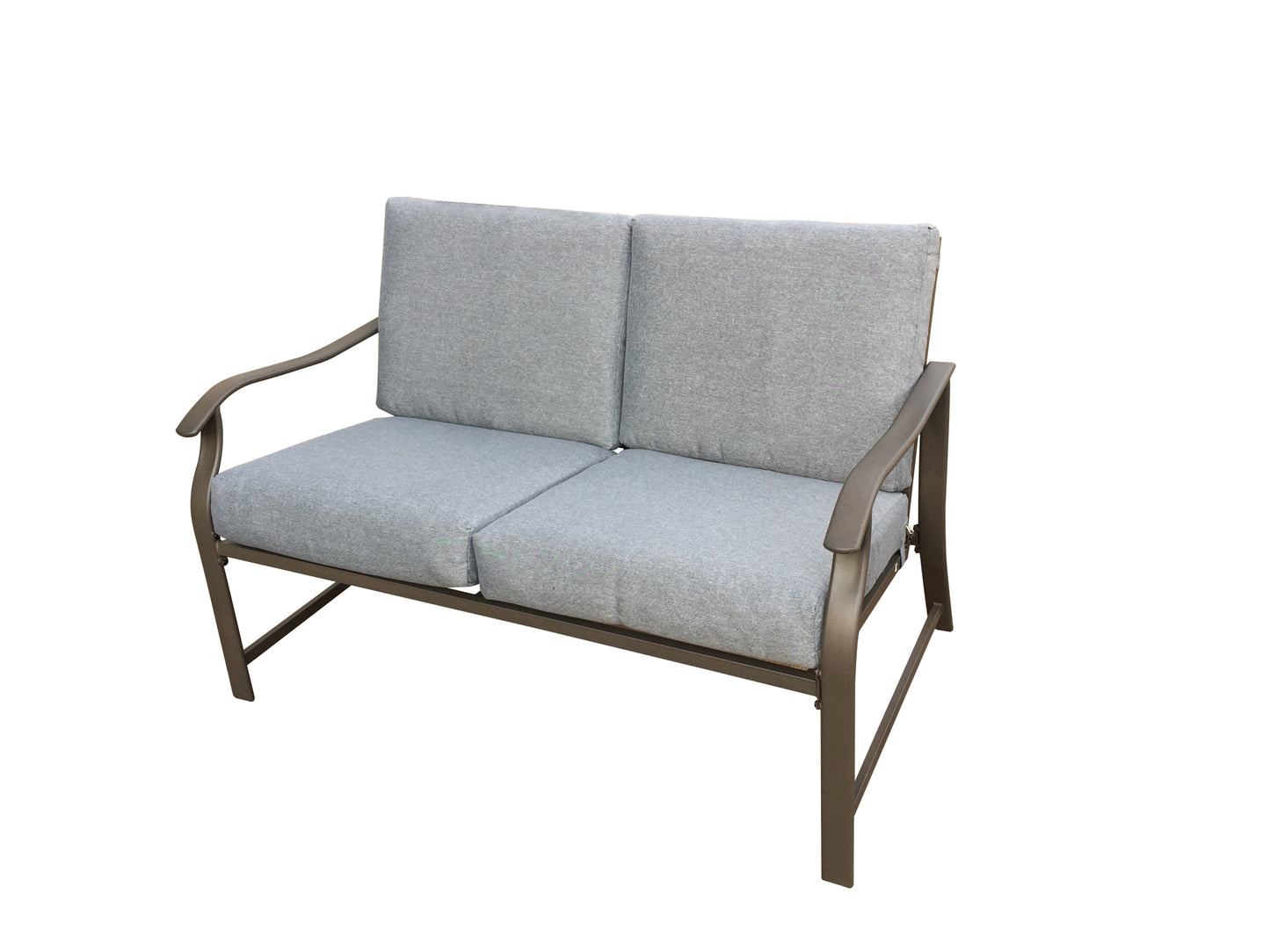 Francisco 2 Pc Outdoor Patio Loveseat Set - Gray