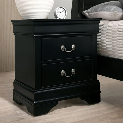 English Antique Solid wood  Nightstand - Black