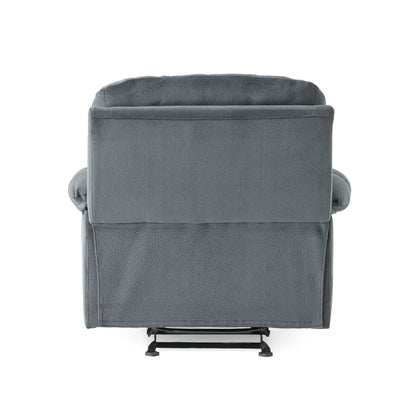 Luxurious Manual Recliner Chair - Silver