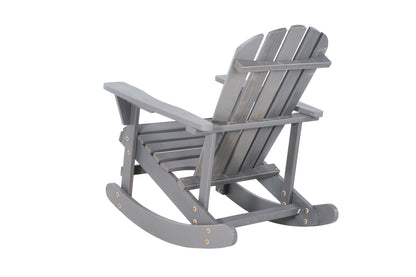 Garvin Adirondack Rocking Chair Solid Wood - Gray