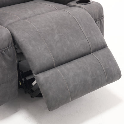 Elias Large Power Lift Recliner Chair with Massage - Gray