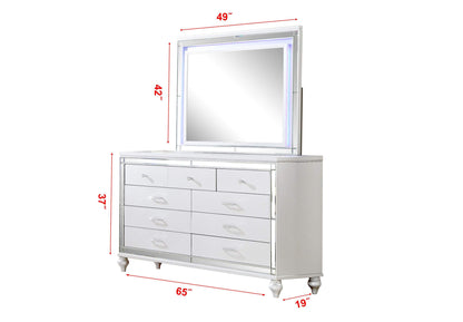 Sterling Mirror Framed Dresser White