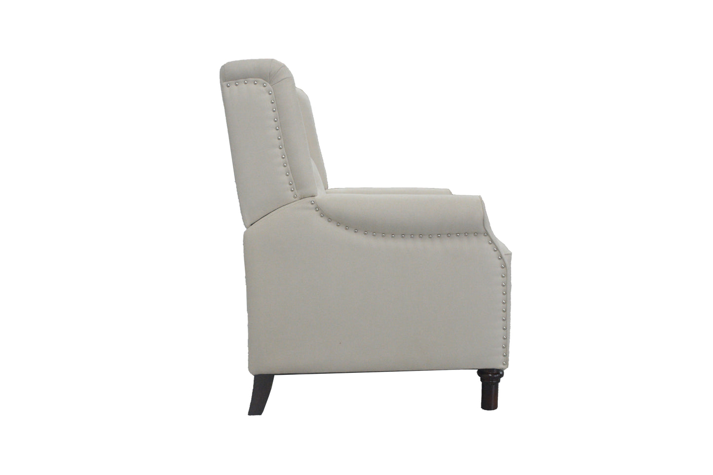 Mystic Fabric Reclining Armchair with Adjustable Back - Beige