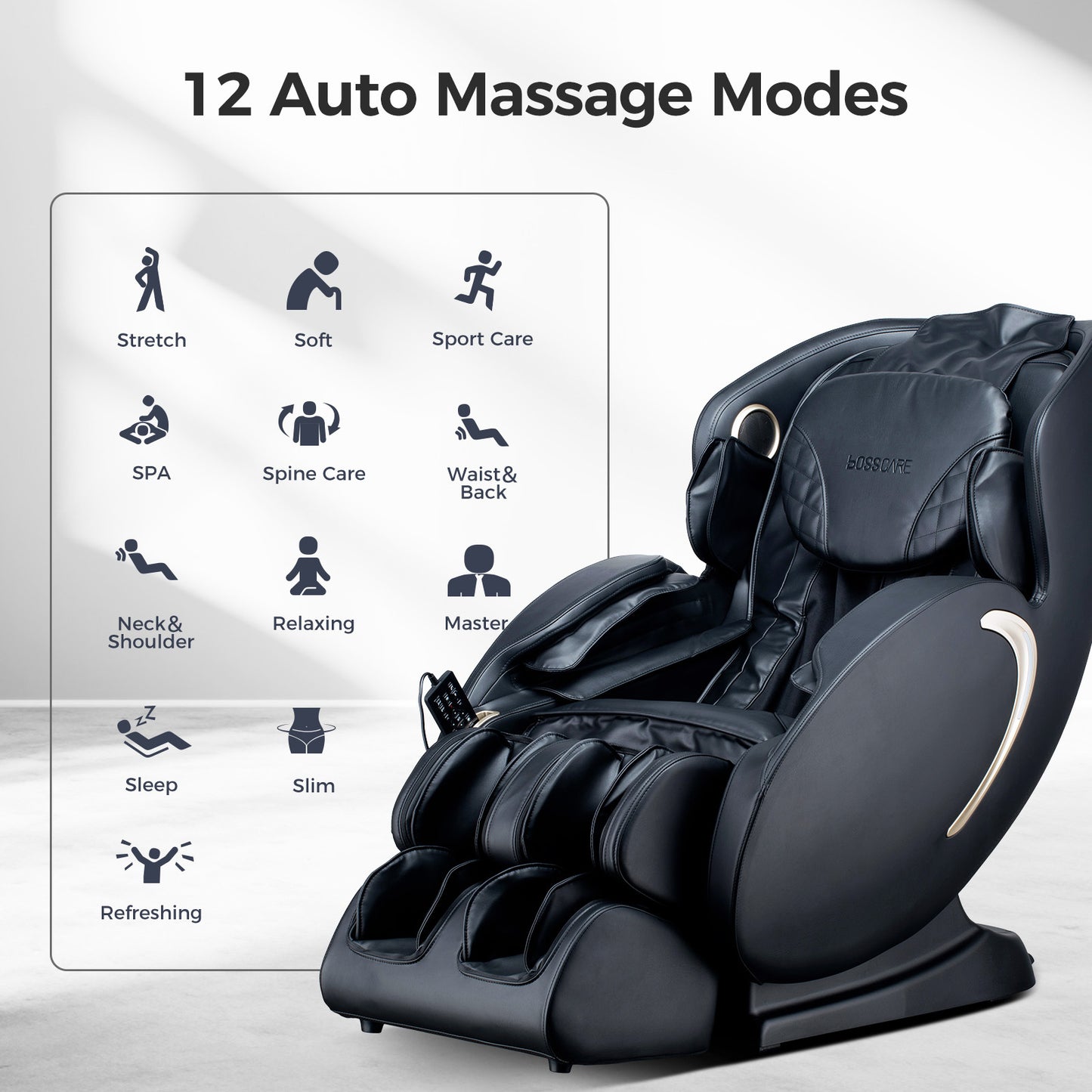 Axel 3D Full Body Zero Gravity Massage Recliner Chair with APP - Black