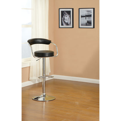 Calista Faux Leather Bar Stools - Black Set of 2