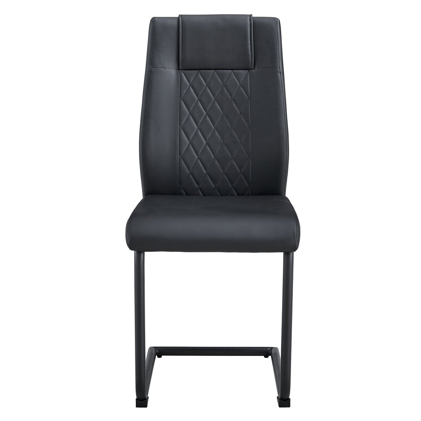 Skye Dining Chair Black Metal Leg (Set of 4) - Black