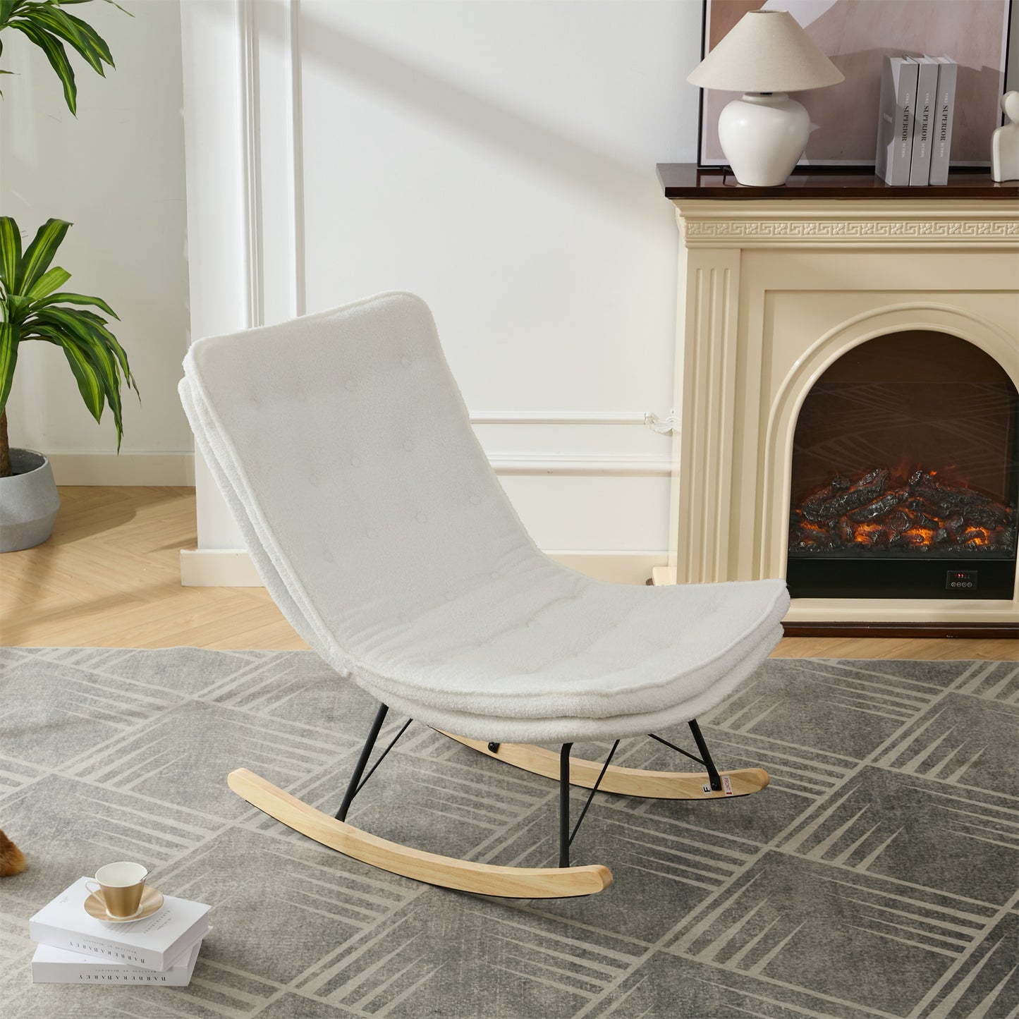 Lazy Rocking Chair - White