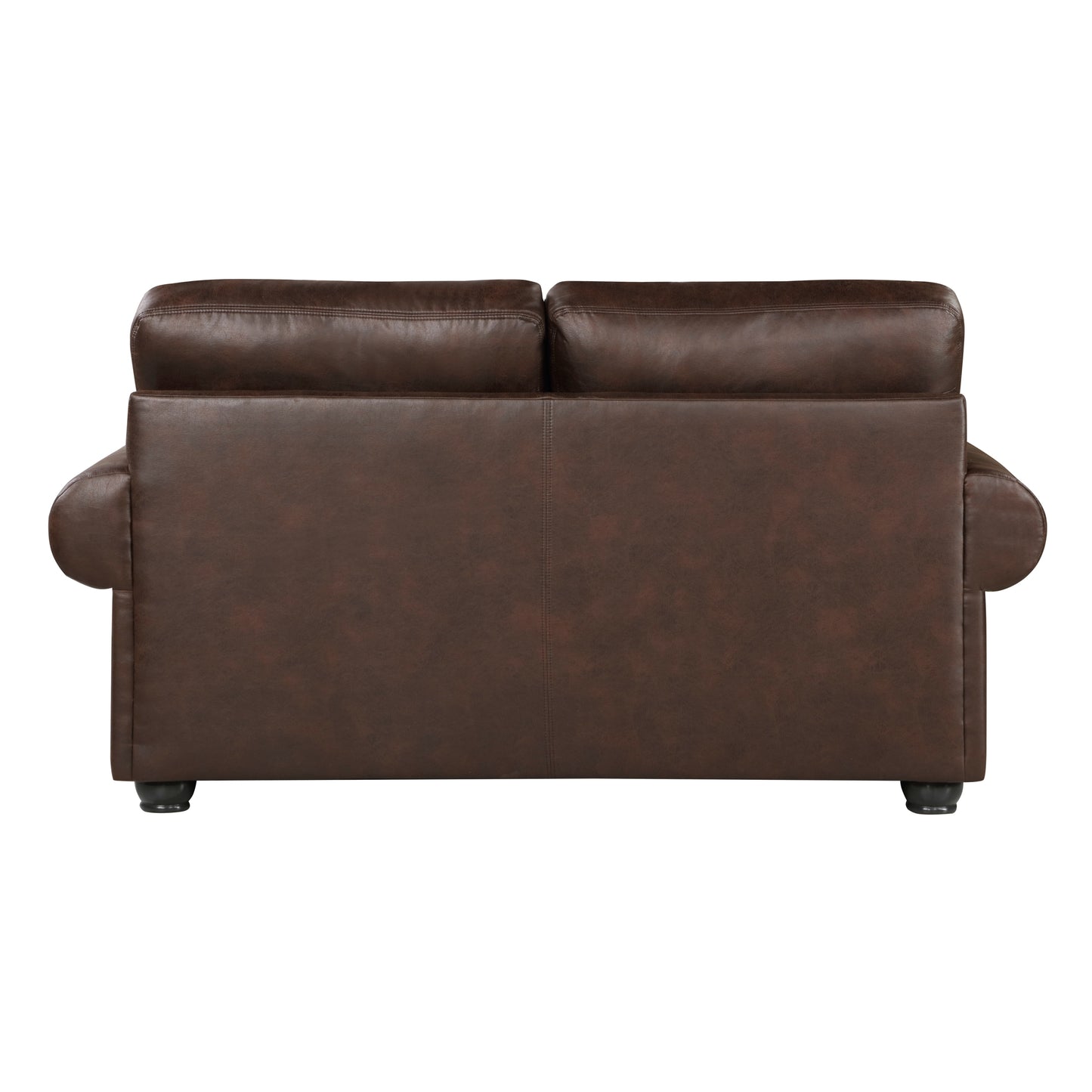 Mora Upholstered Nailhead Trim Loveseat - Dark Brown