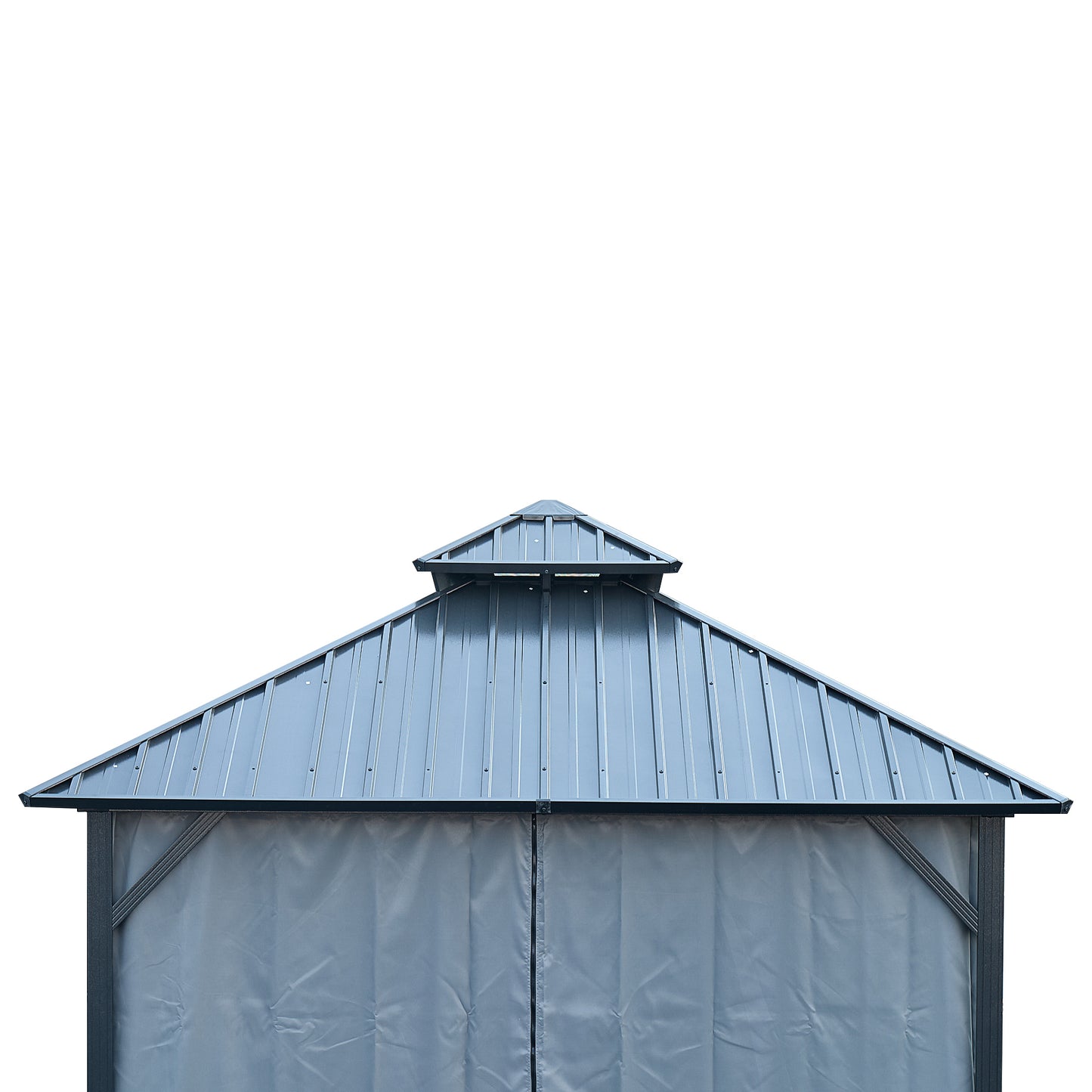 Afix 10 X 10 ft Permanent Hardtop Gazebo Canopy - Gray