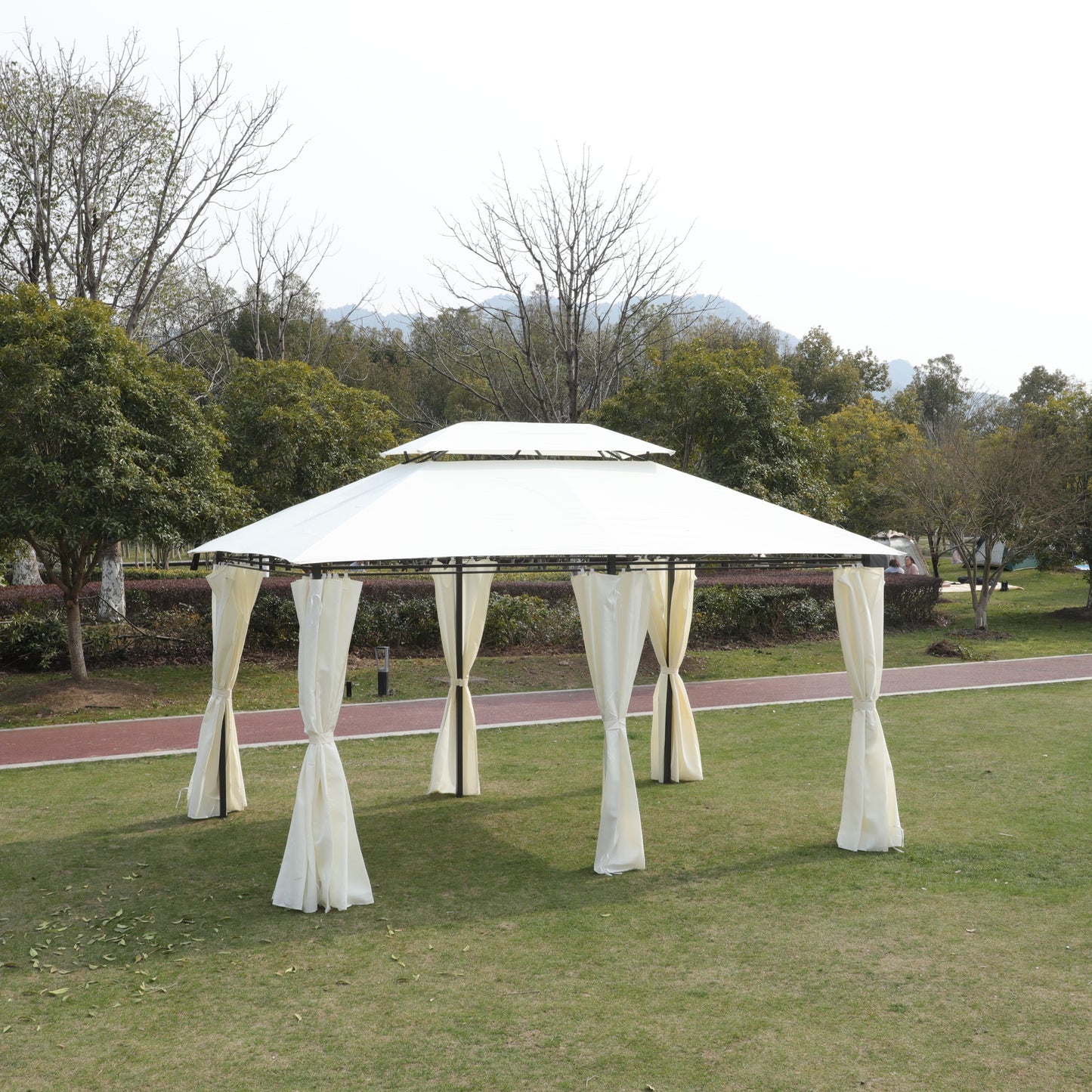 Ewa 13 x 10 ft Outdoor Patio Gazebo Canopy Tent - Beige